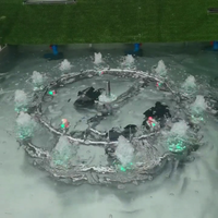 Fontaine de jardin extérieure compacte étanche IP68 avec musique et danse, lumière subaquatique RVB 3000K 24V, buse à bulles effet géyser