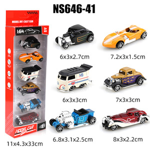 Jouets en métal moulé sous pression personnalisés 1:64, multi-styles, lot de 5, mini-voitures en alliage à l'échelle réduite, modèles coulissants, cadeaux pour enfants - Product Image 4