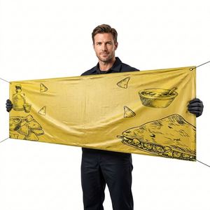 Bandera Publicitaria de Vinilo PVC Impresa Digitalmente Personalizada para Exteriores, Telón de Fondo de Tela para Eventos Deportivos y Exhibiciones Festivas - Product Image 4
