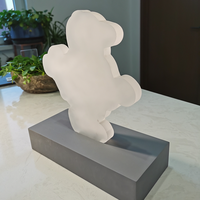 Présentoir de table en acrylique personnalisé EZD Table d'impression en blocs de marque Supports d'affiches avec logo 3D