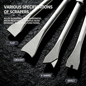 Martello pneumatico industriale per scavo, scalpello ad aria compressa, 5 pezzi con codolo esagonale/rotondo, punta per lavori di muratura in acciaio 40CR - Product Image 6