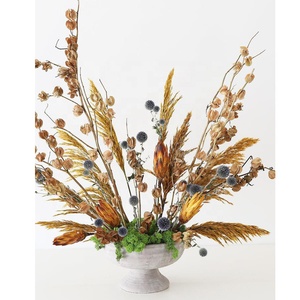 Echinops — Globe de gbo, fleurs séchées de couleur <span class=keywords><strong>bleu</strong></span> et vert - Product Image 6