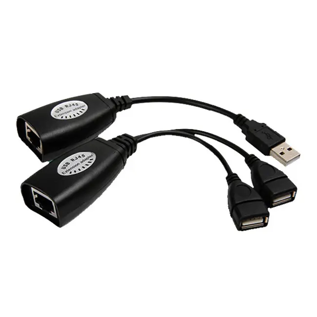 Repetidor dividido USB de 50m con 2 concentradores USB 2,0 para ratón de teclado DVR