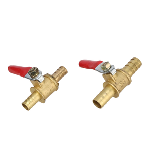 NARAYAN COMPONENTS Robinet à bille pneumatique en laiton universel à raccord cannelé pour tuyau de jardin 8mm 10mm, pour eau/air/huile - Product Image 1