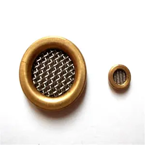 Brass stainless steel rimmed filter screen /metal filter disc / brass frame wire mesh disc filter