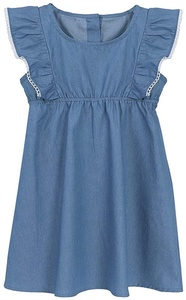 Abito da bambina in Denim <span class=keywords><strong>di</strong></span> cotone organico vestito da bambina abiti da bambina con volant e bambine - Product Image 3
