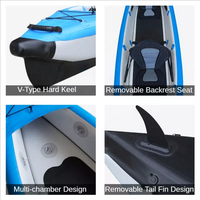 Kayak gonflable 2 personnes Pêche personnalisé PVC Hypalon Kayak Bateau gonflable Bateau de sauvetage Bateau à rames en caoutchouc