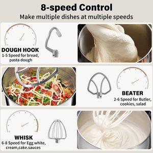 Profession 5L Stand Mixer 1500W Pastry Cake Machine Food Planetary Dough Mixer <b>Kitchen</b> <b>Small</b> Household Appliances - Product Image 4