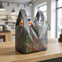 Sacs de courses en plastique PE opaque et robuste avec poignée gilet, recyclables, pour supermarché - Prix de gros