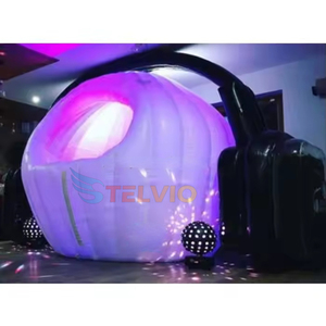 <span class=keywords><strong>Cabina</strong></span> de <span class=keywords><strong>DJ</strong></span> redonda portátil con luz Led grande para escenario, <span class=keywords><strong>cabina</strong></span> inflable para <span class=keywords><strong>DJ</strong></span>, tienda de fiesta para club nocturno - Product Image 1