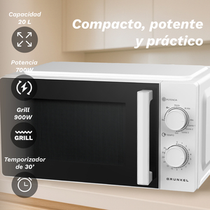Grunkel Microwave Oven 20L 700W With Grill Function For <b>Kitchen</b> Use - Product Image 5