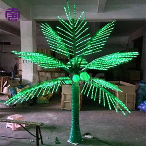 Lumière LED en forme de palmier énergique avec feuilles tropicales lumineuses pour la décoration des fêtes de Noël et du Nouvel An - Product Image 5
