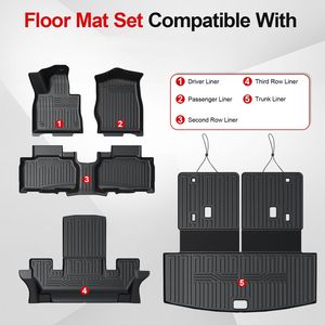 Tapetes 3D de TPE para Todo Clima para Auto, Alfombrillas para Ford <span class=keywords><strong>Explorer</strong></span> 2020+ - Product Image 3