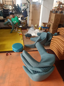 Comfortable Fabric Modern Hotel Conference Meeting Visitor <strong>Chairs</strong> Without Wheels Low Back Swivel Lift <strong>Green</strong> <strong>Office</strong> <strong>Chair</strong> - Product Image 6