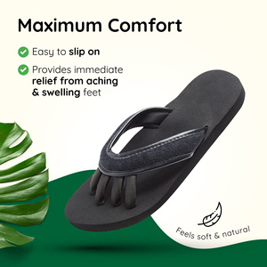 Sandalias <span class=keywords><strong>de</strong></span> Pedicura Cómodas para <span class=keywords><strong>Mujer</strong></span> con Separadores <span class=keywords><strong>de</strong></span> Dedos Incorporados, Chanclas Estilo Yoga y Gimnasio - Product Image 2