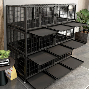 Dreistöckiger, extragroßer Haustier-Zuchtkäfig für Katzen, Hunde, Kaninchen und Tauben mit einfacher Montage - Product Image 1
