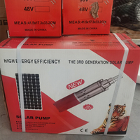 Pompe submersible solaire hybride AC/DC 300W sans balais en acier inoxydable, sortie 50mm, hauteur de refoulement 70m, pour eau souterraine, prix réduit
