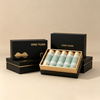 Boîte à encens carrée en papier en deux parties, personnalisée, avec pelliculage mat, gaufrage et dorure à chaud pour bougies - Vente en gros