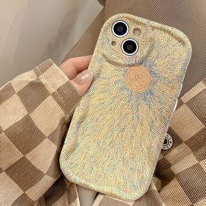 Nghệ thuật phong cách mặt trời in Ice Cream sóng cạnh Silicone TPU điện thoại di động Bìa trường hợp đối với <span class=keywords><strong>iPhone</strong></span> 8 x XR XS max 11 12 13 14 15 16 17 không khí - Product Image 4