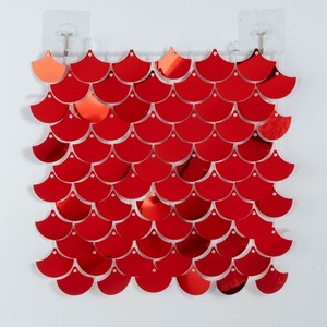 <span class=keywords><strong>Mur</strong></span> scintillant carré en sequins colorés pour décoration extérieure, panneaux 4D, fond en sequins, logo personnalisé, décoration de fête avec ballons - Product Image 2
