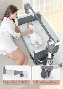 Cuna Multifuncional de Gran Tamaño para <span class=keywords><strong>Bebé</strong></span>, Cuna Eléctrica, Cuna Metálica Moderna para Niños, Fácil de Montar - Product Image 2