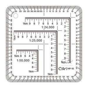 Équerre de coordonnées et de lecture de cartes en gros pour les échelles <span class=keywords><strong>1</strong></span>:24000, <span class=keywords><strong>1</strong></span>:<span class=keywords><strong>25000</strong></span> et <span class=keywords><strong>1</strong></span>:50000 - Product Image 1