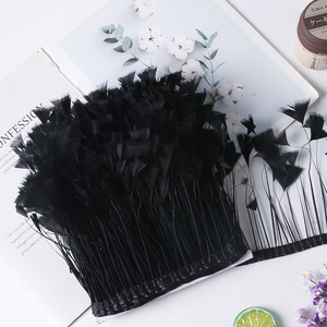 Pas Cher Vente Turquie Tear Triangle <span class=keywords><strong>Plat</strong></span> Plume Garniture Stripped Plume <span class=keywords><strong>Frange</strong></span> pour Fête Carnaval Costumes Robe Décoration - Product Image 3