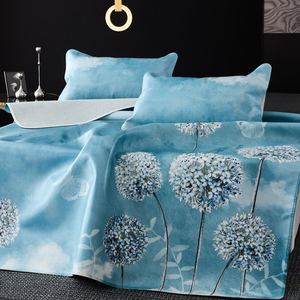 ผ้าปูเตียงหนังวัววัวหรูหราเสื่อนอนสำหรับผู้ใหญ่พิมพ์ลายดอกไม้ดอกไม้ - Product Image 3