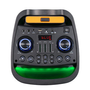 TWS Party Box Haut-parleur avec effet de lumière LED RVB dynamique <span class=keywords><strong>Trolley</strong></span> Haut-parleur karaoké 8 pouces Woofer Haut-parleur sans fil Blue Tooth - Product Image 4