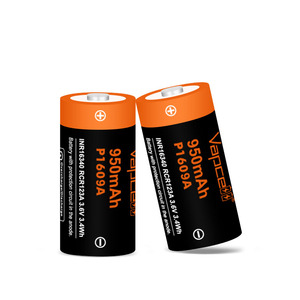 <span class=keywords><strong>Batterie</strong></span> rechargeable au lithium Vapcell 16340 P1609a 950mAh INR16340 haute capacité protégée bouton supérieur <span class=keywords><strong>RCR123A</strong></span> 3.7v - Product Image 3