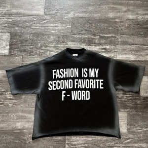 T-shirt Hip Hop surdimensionné en coton 100% imprimé numérique de haute qualité personnalisé, style streetwear, vintage, délavé à l'acide, ourlet coupé, séchage rapide - Product Image 3