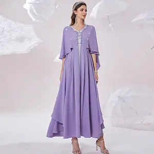 新设计Jubah Abaya穆斯林服装Sari Baju Kurung与女性伊斯兰服装