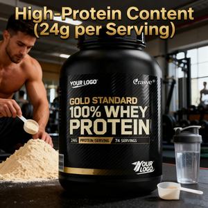 מכירת חיסול בארה\\\"ב ובאירופה - אבקת חלבון מי גבינה 100% - אבקת חלבון מי גבינה מבודד לאחר אימון, תומך בבניית שרירים והתאוששות - Product Image 3