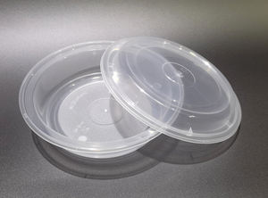 Boîte alimentaire ronde jetable en plastique PP Hacamy avec couvercle, compatible micro-ondes, pour la préparation des repas, le transport et la livraison - Product Image 4