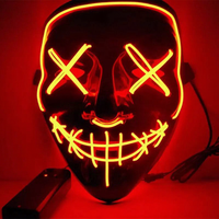 Venetta — masque de Clown lumineux, bande Led, néon, Halloween, carnaval, fête de nuit, effrayant, tueur