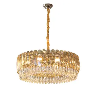 Lampadario di cristallo moderno di lusso nuovo led lampadario in oro hotel di illuminazione di cristallo di metà secolo lampadario