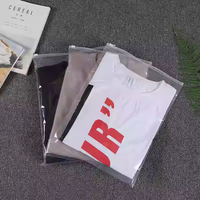Emballage personnalisé en plastique avec fermeture éclair, sacs à fermeture éclair personnalisés pour t-shirts, sacs en plastique givrés