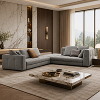 Ensemble de canapés carrés modernes en tissu YUANCHANG avec pieds en acier inoxydable, 2 places, pour appartement, villa, salon, canapé de luxe