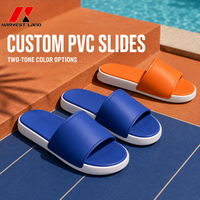 Sandales en PVC en gros, personnalisables avec logo et couleur, antidérapantes, pour hommes et femmes, idéales pour hôtels, complexes hôteliers, plages et piscines.