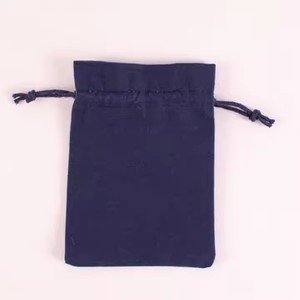 Small Velvet Polyester <b>Drawstring</b> Gift Cotton Muslin <b>Pouch</b> Customizable Screen Printed Perfume Necklace Earring Rings Jewelry - Product Image 4