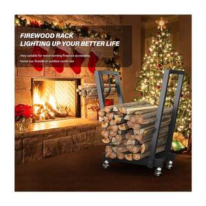 Estante <span class=keywords><strong>de</strong></span> <span class=keywords><strong>leña</strong></span> <span class=keywords><strong>de</strong></span> Metal <span class=keywords><strong>de</strong></span> diseño moderno personalizado Simple Interior Exterior uso doméstico chimeneas accesorios con ruedas al <span class=keywords><strong>por</strong></span> <span class=keywords><strong>mayor</strong></span> - Product Image 1