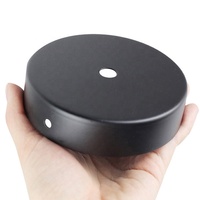 Accessoires d'éclairage DIY Plaque de plafond Suspension Lustre Disque Métal Placage Noir Or Chrome Ventouse Plateau épaissi Base