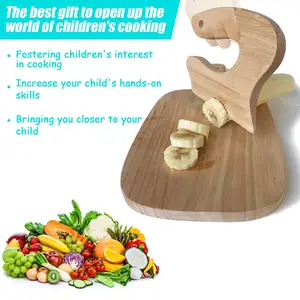 Кухонные инструменты Монтессори для малышей безопасные деревянные наборы ножей и разделочной доски Базовая жизнь