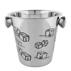 Enfriador de vino Ice Tong, bañera de bebidas de doble pared, cerveza de acero, champán, Cubo de champán con Ice Eching, fiesta portátil - Product Image 1