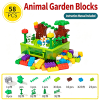 Juego de 58 Piezas de Juguetes de Construcción para Niños, Casa de Muñecas DIY, Bloques de Construcción Educativos de Plástico ABS de Alta Calidad para el Jardín de Infancia