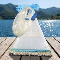 Nasse de pêche professionnelle, filet de lancer à affoulement rapide en monofilament, optimisée pour le mulet et le shad, lest robuste