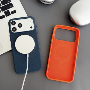 Funda Magnética TechWoven Original para Teléfono Móvil iPhone 17 16 Pro Max, Diseño de Marca, Textura de Lino, Botón Magnético Ai, Cubierta Trasera - Product Image 4