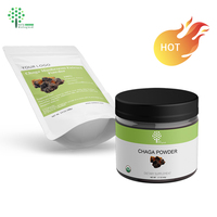 Op maat gemaakte privé Chaga-paddenstoelenextractpoeder ISO Biologisch 30% Polysacchariden 25-50g potjes, trommel, blik, fles verpakking kwaliteit