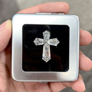 5 bijoux en moissanite cultivée en laboratoire, taille brillant rond, avec jeu de couleurs, pour femmes - Product Image 5