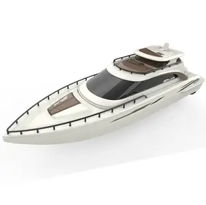 2023 2.4Ghz pengendali jarak jauh cepat Yacht Model 7.4V Dual Motor 1:28 kecepatan tinggi 50 meter RC mainan perahu untuk anak-anak